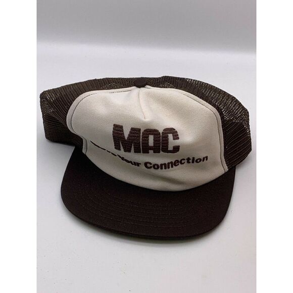 Vintage MAC Trucker Hat Brown Snapback Mesh Made in USA - Picture 10 of 10